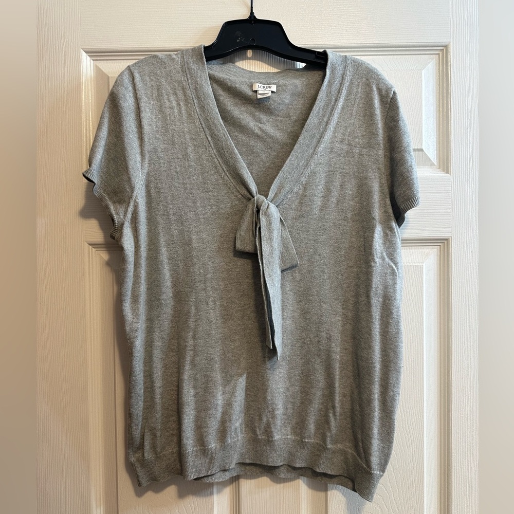 Preppy J.Crew tie neck sweater XL
